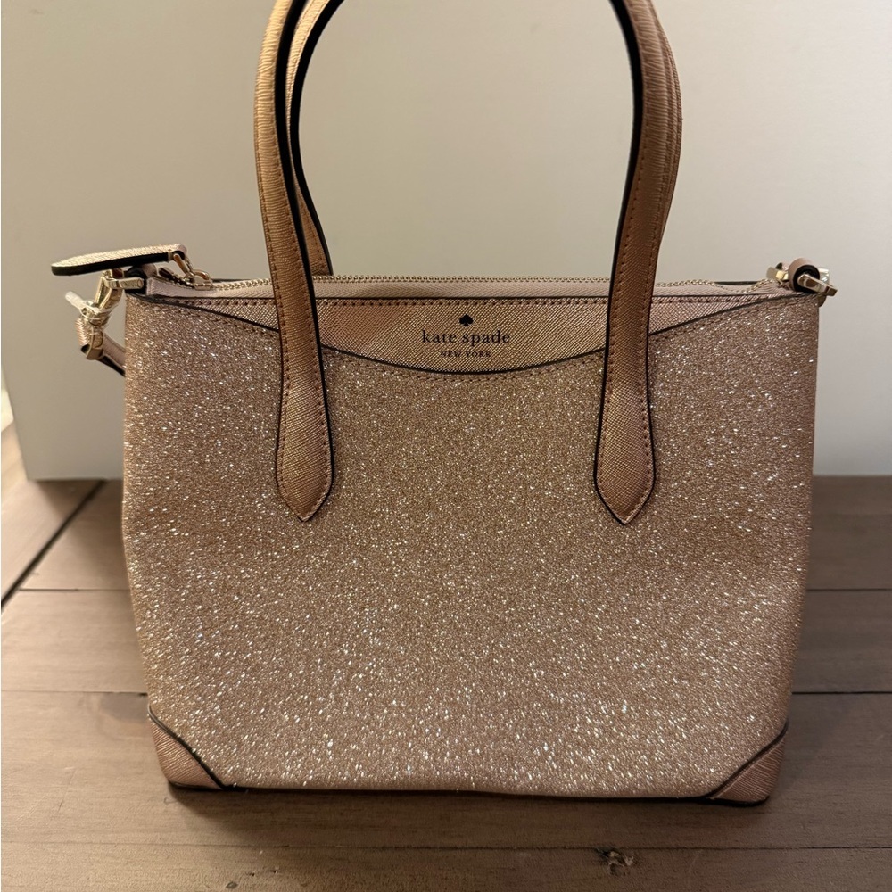 kate spade Glitter Rose Gold Tote